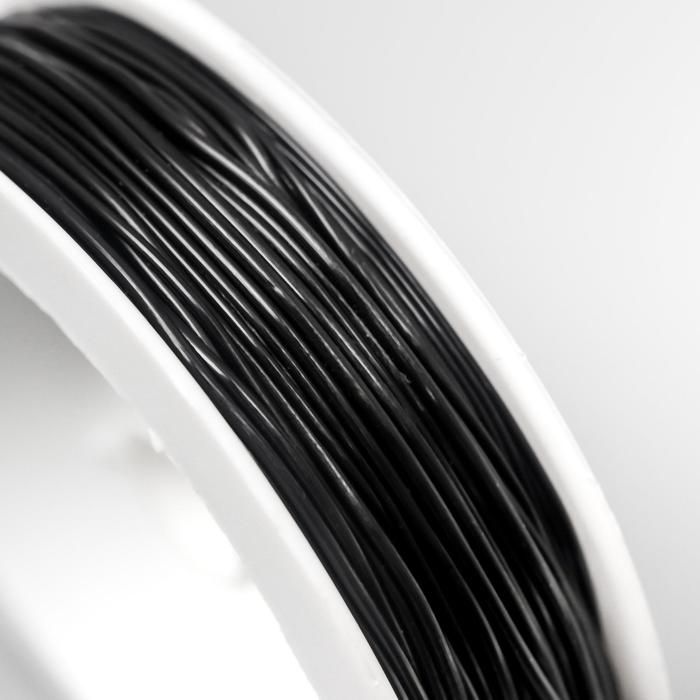 Резинка для бисера  Резинка для бисера "Gamma" 1 мм, 18х0,9 м, полиуретан, чёрный