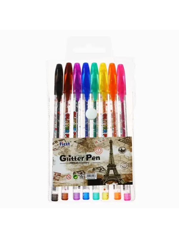 Набор гелевых ручек, 8 цветов, металлик, узел 0.7 мм, в блистере