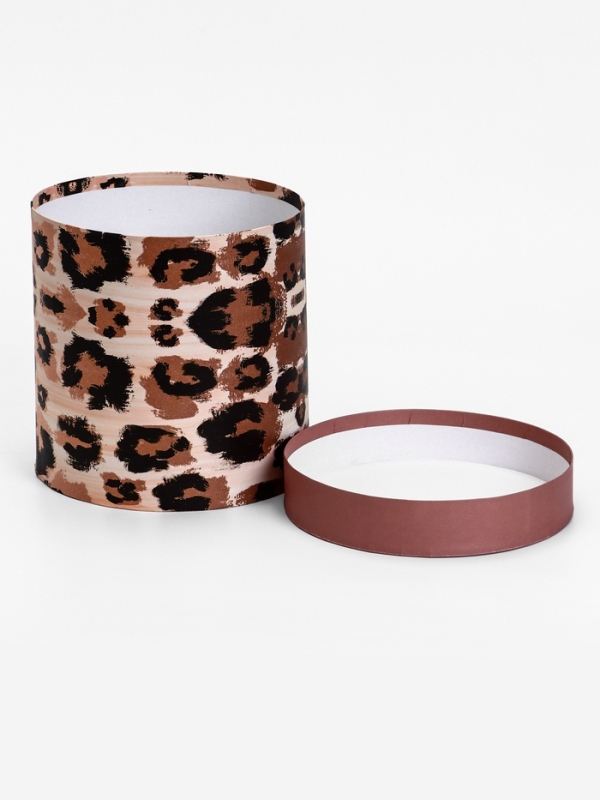 Шляпная коробка, леопард , 20 х 20 см