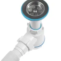 Сифон для мойки ZEIN, 1 1/2&rsquo;&rsquo;, с гибкой трубой 40*50мм, литой выпуск