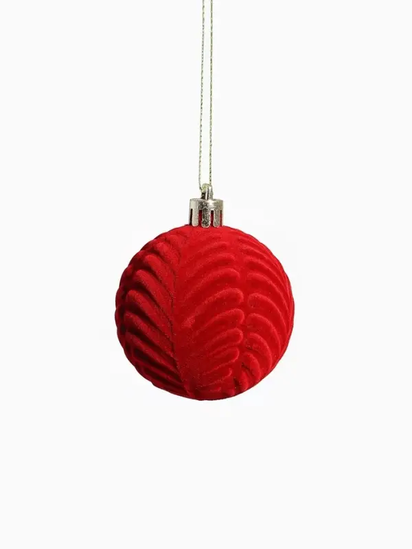 Набор шаров пластик d-6 см, 20 шт "Бархат. Феерия" красный