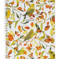 Бизнес-тетрадь Принты А5 96л, клетка, обл. мел. картон, спираль,Птицы