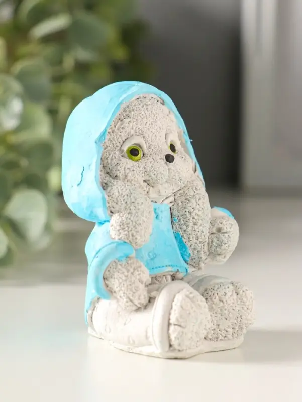 Статуэтка "Кролик в худи" 7х5х4 см, серый