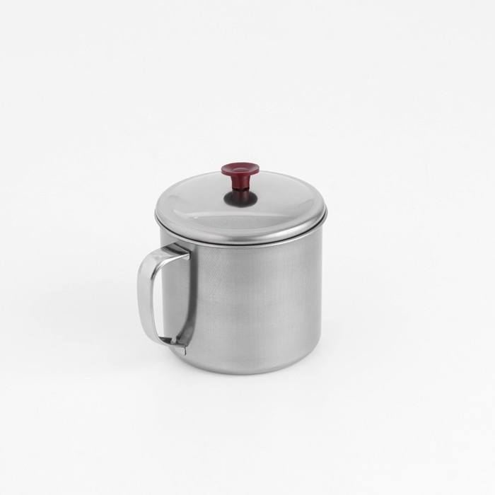 Кружка из нержавеющей стали с крышкой «Вестерн», 520 мл, цвет хромированный Кружка из нержавеющей стали с крышкой «Вестерн», 520 мл, цвет хромированный