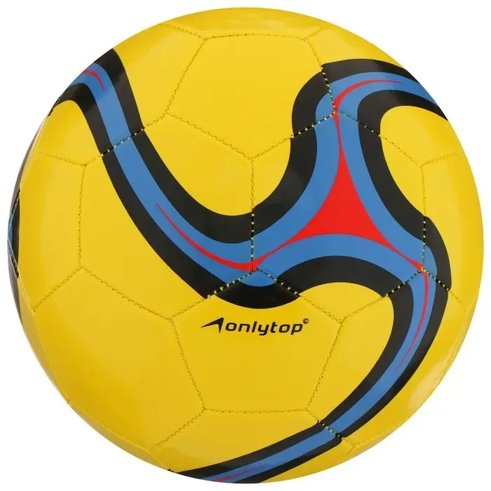 Футбольный мяч ONLYTOP, машинная сшивка, 32 панели, р. 5, PVC, цвет МИКС