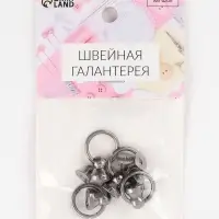 Кобурный винт d=6/8&times;9 мм, с кольцом d=10 мм, 4 шт., цвет чёрный никель