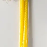 Набор свечей витых 25 см, 2 шт., 57 г, 5 ч, жёлтый