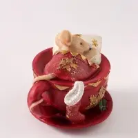 Фигурка новогодняя &laquo;Мышонок в чашечке&raquo;, 7 см, полистоун