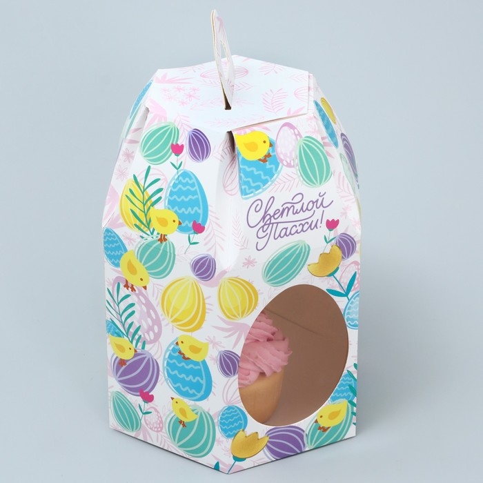 Коробка кондитерская складная, упаковка «Поздравляю с Пасхой!», Пасха, 8 х 8 х 21 см Коробка кондитерская складная, упаковка «Поздравляю с Пасхой!», Пасха, 8 х 8 х 21 см