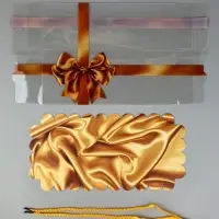 Коробка под зефир c ручками &laquo;Золотой бант&raquo;, 27&times;11&times;9.5 см, кондитерская упаковка