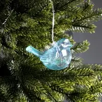 Ёлочная игрушка светодиодная &laquo;Снегирь&raquo;, 10&times;17 см, 5 LED, от батареек ААх2, свечение тёплое белое