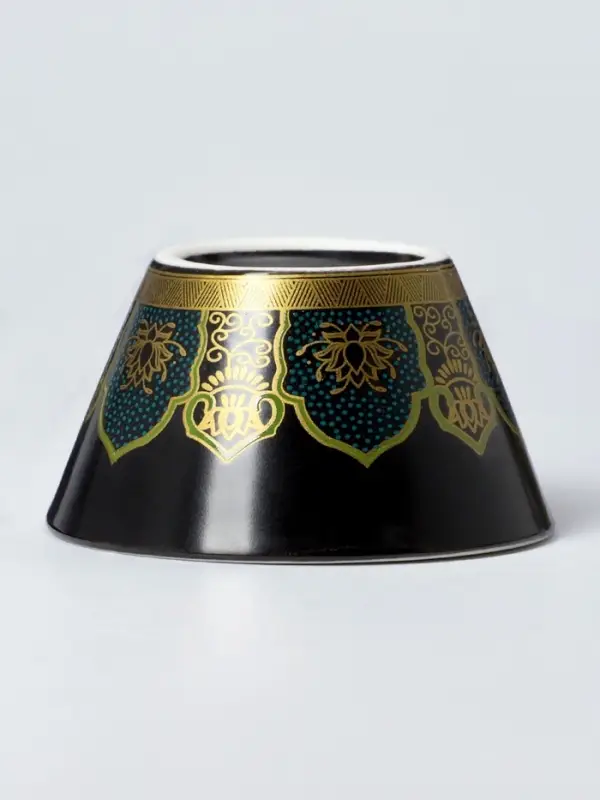 Набор для чайной церемонии ДЖЕКИЧАЙ &laquo;Цуруга&raquo;, 6 предметов, на 4 персоны, чашка 35 мл, чайник 350 мл, керамика, чёрный