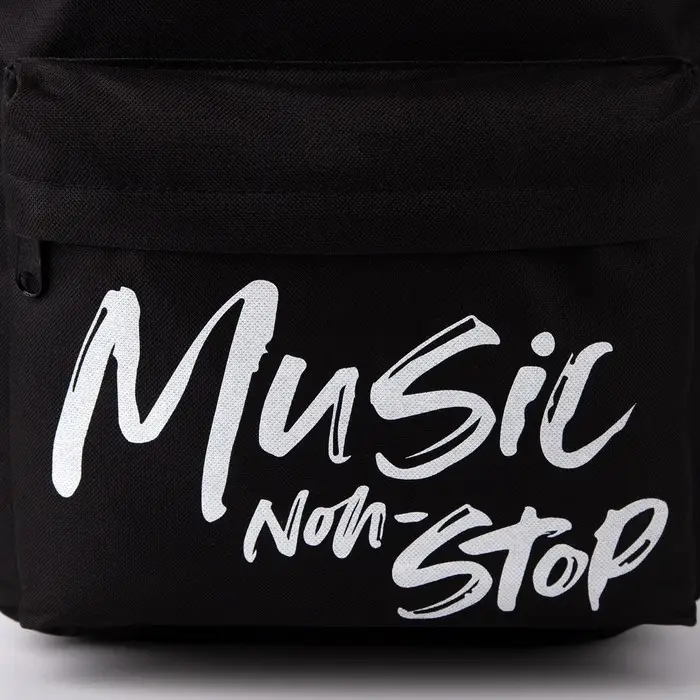 Рюкзак школьный, отдел на молнии, наружный карман, чёрный