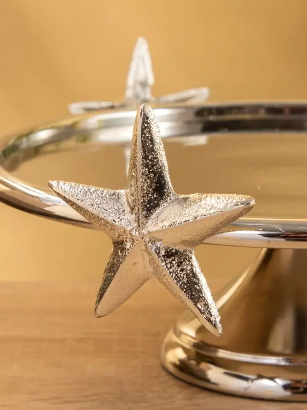 Тортовница со стеклянной крышкой Тортовница со стеклянной крышкой "Звёзды" алюминий 21х21х23 см