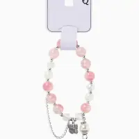 Браслет с подвесками &laquo;Сахарный. Бабочка и перо&raquo;, d=6 см, шар № 10/8, розовый в серебре