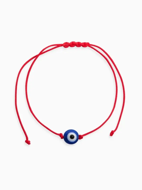 Браслет-оберег &laquo;Красная нить&raquo;, глазик, синий, d=5.5 см