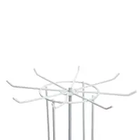 Вертушка, 2 яруса по 8 крючков, 13&times;13&times;40 см, белая