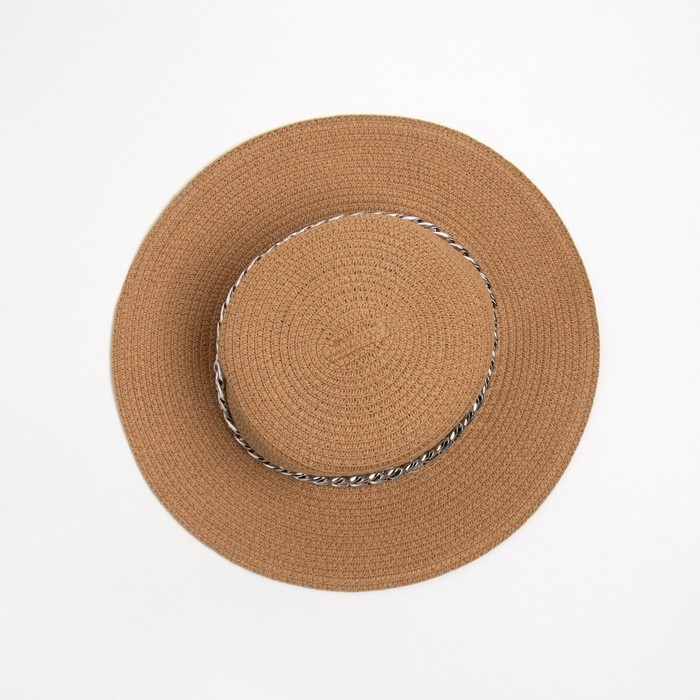 Шляпа женская MINAKU цвет бежевая, размер 56-58 Шляпа женская MINAKU цвет бежевая, размер 56-58