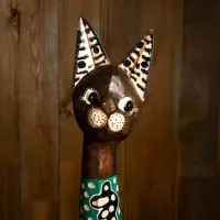 Сувенир дерево "Кошка с пятнистыми ушками" 8х23х100 см