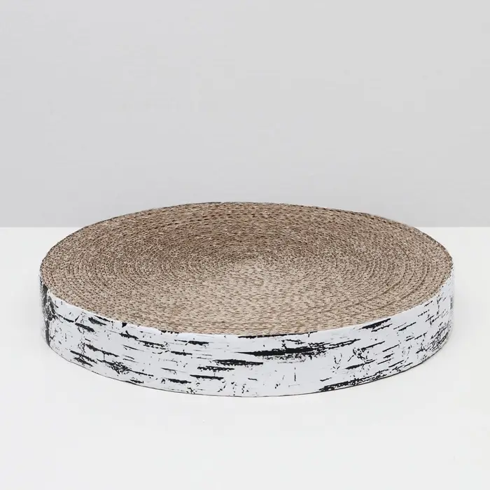 Гофрокогтеточка &laquo;Пижон. Спил березы&raquo;, 28&times;4 см, с пропиткой, высокая, круглая