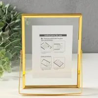 Фоторамка металл на 1 фото 13х18 см "Лофт" золото гальваника 1,2х14х18,8 см Фоторамка металл на 1 фото 13х18 см "Лофт" золото гальваника 1,2х14х18,8 см