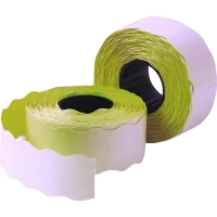 Этикет-лента 26х16 желт волна 1000шт/рул 10рул/уп