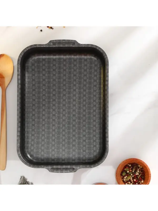 Противень &laquo;Хозяюшка&raquo;, 19&times;25 см, h=6 см, антипригарное покрытие, бордовый