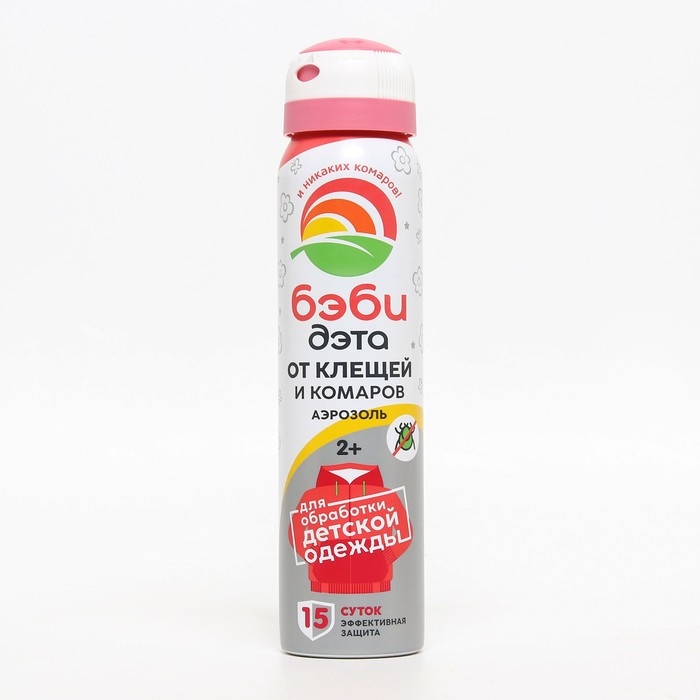 Аэрозоль от клещей и комаров Бэби Дэта, детский, 100 мл Аэрозоль от клещей и комаров Бэби Дэта, детский, 100 мл