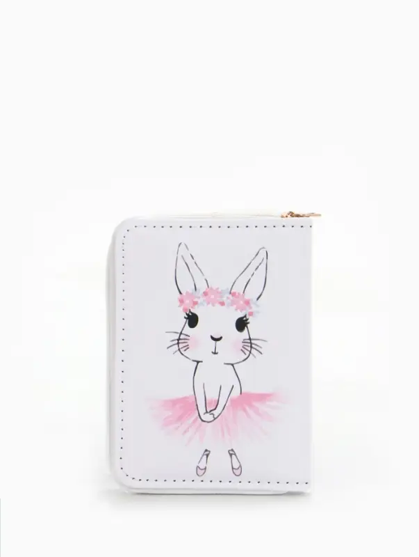 Кошелёк на молнии Выбражулька &laquo;Зайка&raquo;, белый