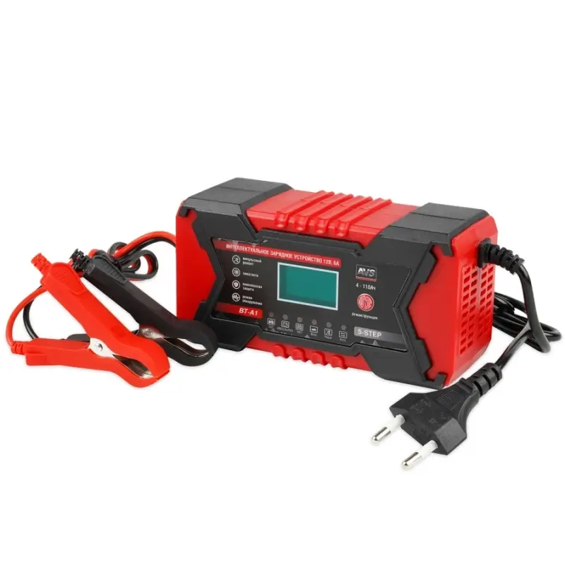Интеллектуальное зарядное устройство для автомобильного аккумулятора AVS BT-A1 (6A) 12V