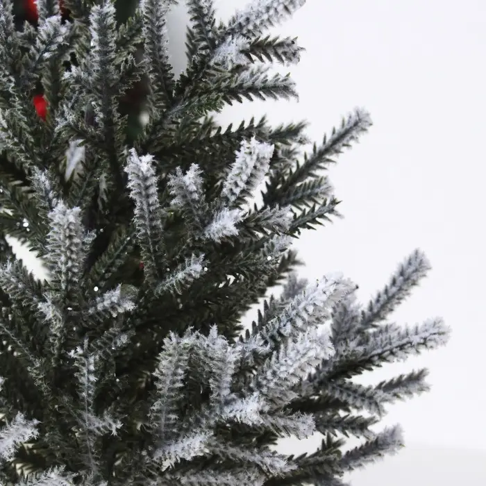 Искусственная ёлка настольная «Зимнее волшебство. Заснеженная» в ведёрке, 30 см, ветки литые отгибаются