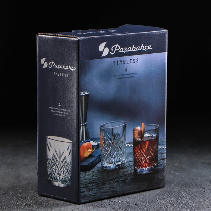 Набор стеклянных стаканов Timeless, 205 мл, 4 шт Набор стеклянных стаканов Timeless, 205 мл, 4 шт