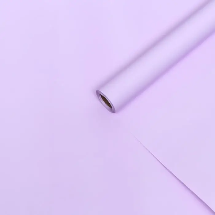 Пленка для цветов тонированная, матовая, светло-сиреневый, 0,5 х 10 м, 70 мкм Пленка для цветов тонированная, матовая, светло-сиреневый, 0,5 х 10 м, 70 мкм