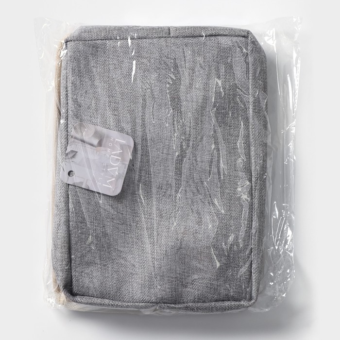 Короб для хранения вещей LaDо́m, 31.5×23×19 см, серо-бежевый Короб для хранения вещей LaDо́m, 31.5×23×19 см, серо-бежевый