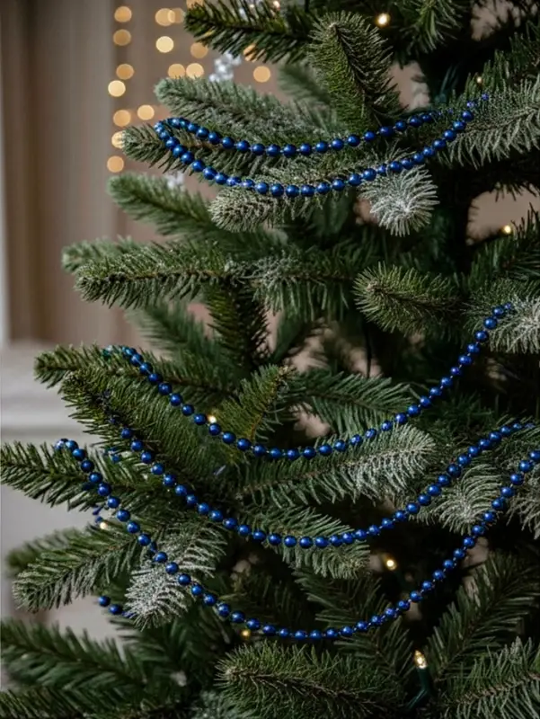 Бусы на ёлку &laquo;Шарики&raquo;, длина 2.7 м, d=9 мм, синие