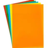 Картон цветной &laquo;Сказочные домики&raquo; А4, 5 листов, 5 цветов, 200 г/м&sup2;, 1-сторонняя, лакированный, мелованный, в папке