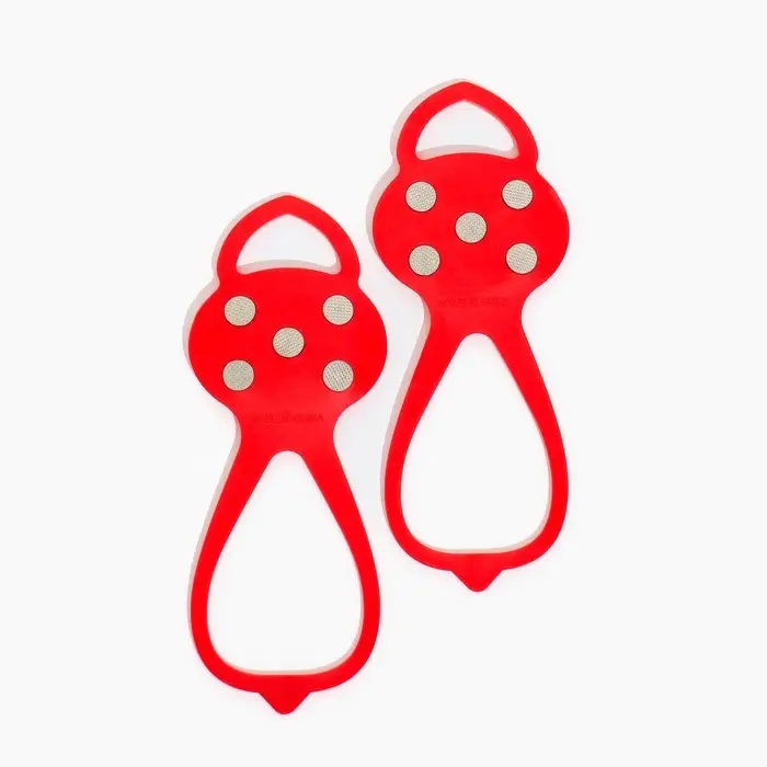 Ледоступы 5 шипов размер 26-35 , красные, детские