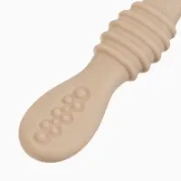 Ложка детская для прикорма, силикон, набор 2 шт., бежевый M&B