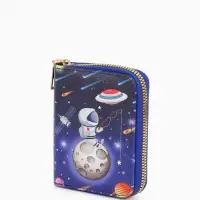 Кошелёк на молнии Выбражулька, 8.5&times;2.5&times;10.5 см, с принтом, синий