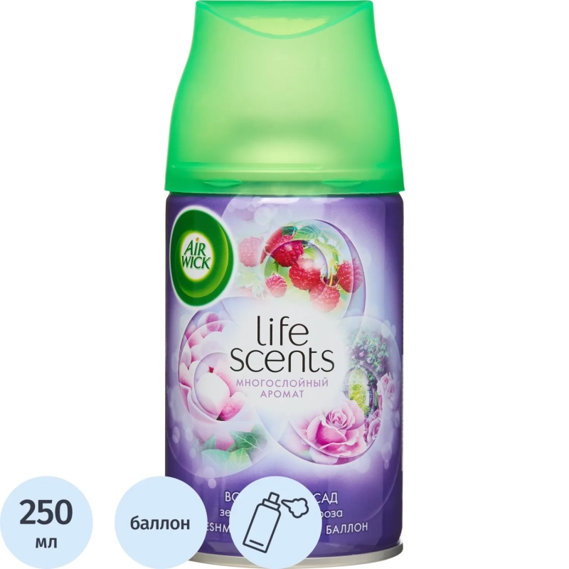 Баллон сменный для автоосвежителя Air Wick Life Scents:Волшебный сад, 250мл