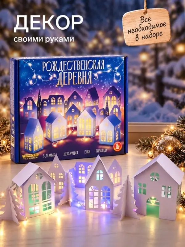 Декор своими руками &laquo;Рождественская деревня&raquo;, набор для творчества