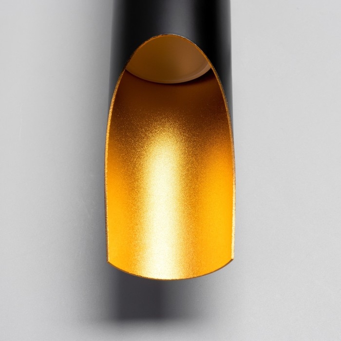 Бра "Тубус" 2хGU10 35Вт черный золото 6х6х47см