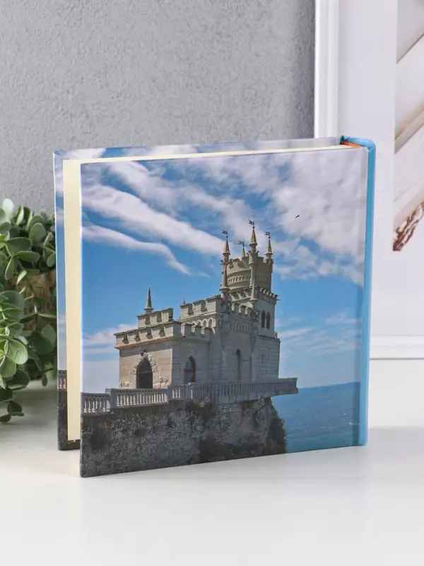 Фотоальбом 200 фото 10X15см, Фотоальбом 200 фото 10X15см, "Ласточкино гнездо", бум.карм.с мемо, книжн. пер-т