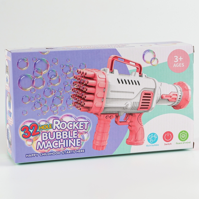 Генератор мыльных пузырей «Световой», цвет розовый, 27,5 × 7,5 × 18,5 см Генератор мыльных пузырей «Световой», цвет розовый, 27,5 × 7,5 × 18,5 см