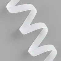 Лента бархатная, 10 мм, 18&plusmn;1 м, белая №01