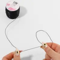 Нить для плетения, эластичная, 100&plusmn;1 м, d=0.8 мм, чёрная