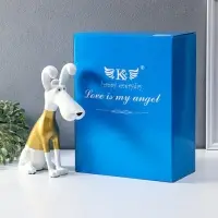 Сувенир полистоун "Пёсик в золотой кофточке" 9х22х26,5 см