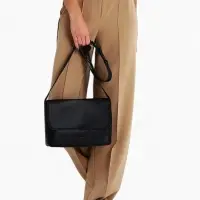 Сумка женская мессенджер на магните, 28&times;6&times;18 см, чёрный