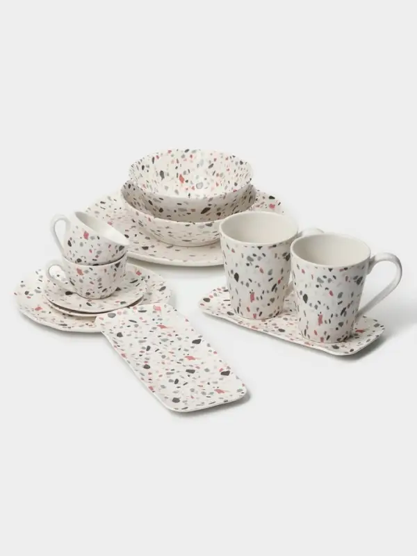 Набор кружек Magistro Terazzo, 350 мл, 2 шт., фарфор, белый