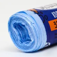 Мешки для мусора 35 л, ПНД, 10 мкм, 20 шт. в рулоне, синие